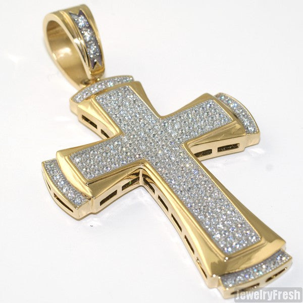 14K Gold IP Steel Classic Lab Made Cross – JewelryFresh