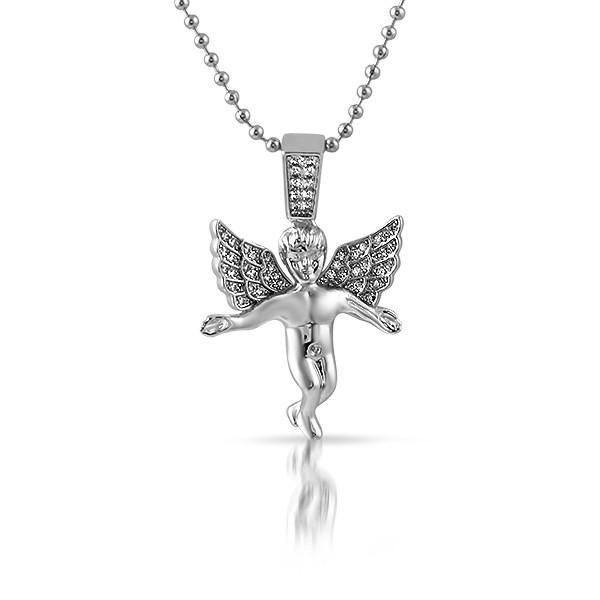 Silver Young Angel Pendant Necklace – JewelryFresh